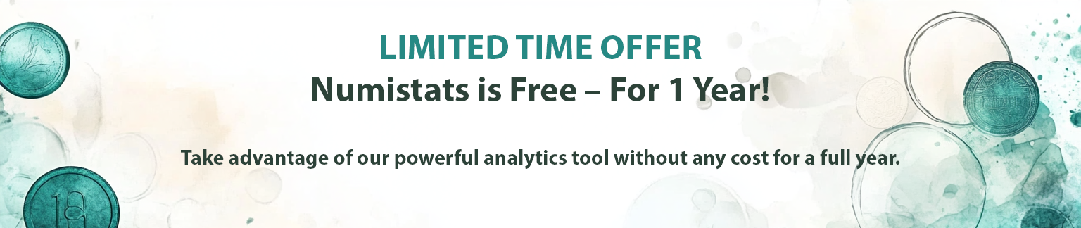 Limited time offer. Numistats for free